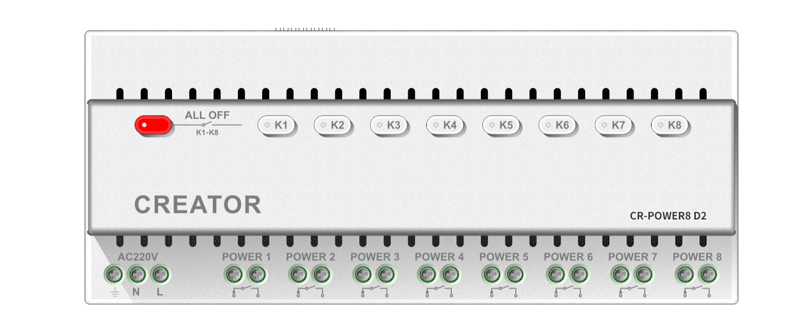 8路导轨式继电器